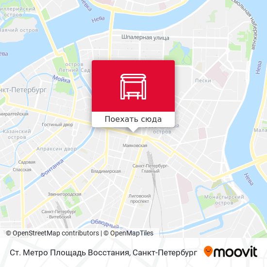 Карта Ст. Метро Площадь Восстания