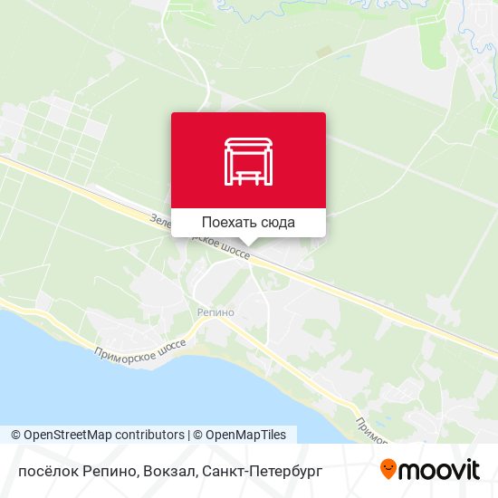 Карта посёлок Репино, Вокзал