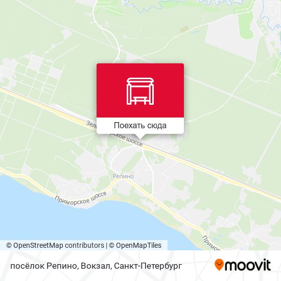 Карта посёлок Репино, Вокзал