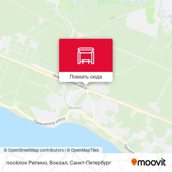 Карта посёлок Репино, Вокзал