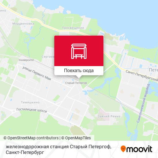 Карта железнодорожная станция Старый Петергоф