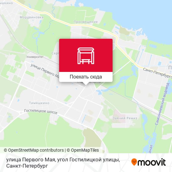 Карта улица Первого Мая, угол Гостилицкой улицы