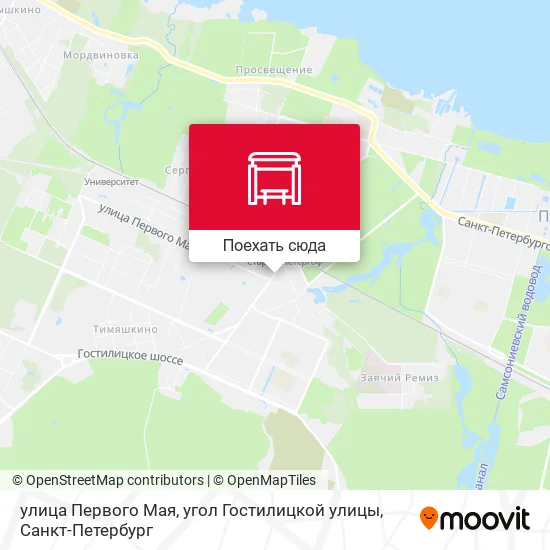 Карта улица Первого Мая, угол Гостилицкой улицы