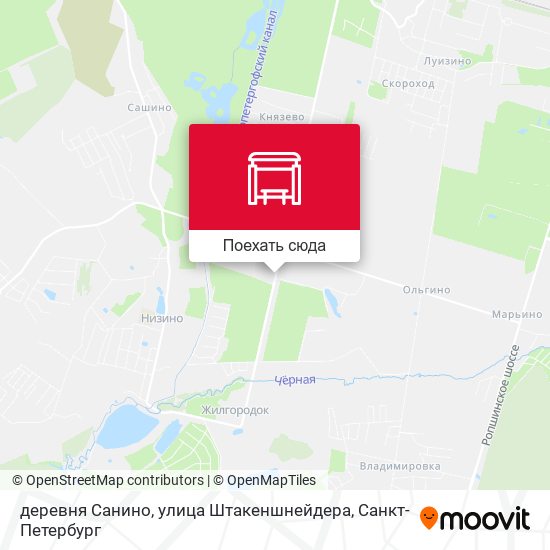 Карта деревня Санино, улица Штакеншнейдера