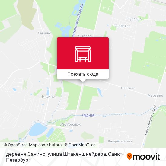 Карта деревня Санино, улица Штакеншнейдера