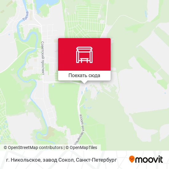 Карта г. Никольское, завод Сокол