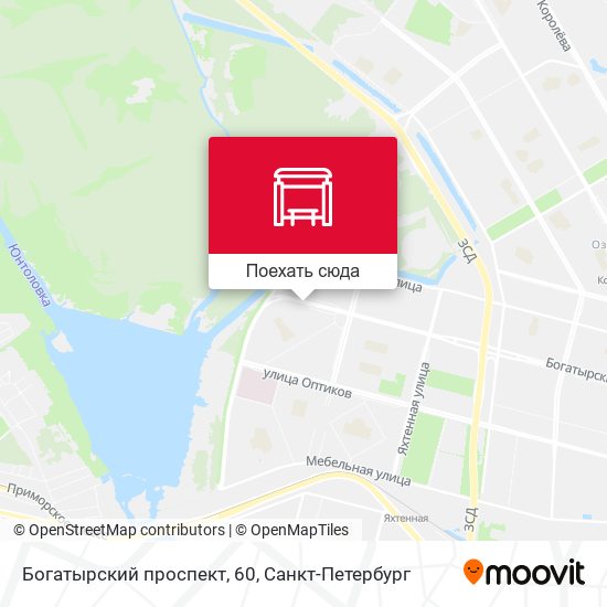 Карта Богатырский проспект, 60