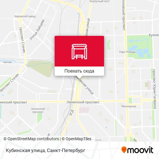 Карта Кубинская улица