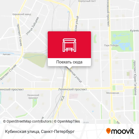 Карта Кубинская улица