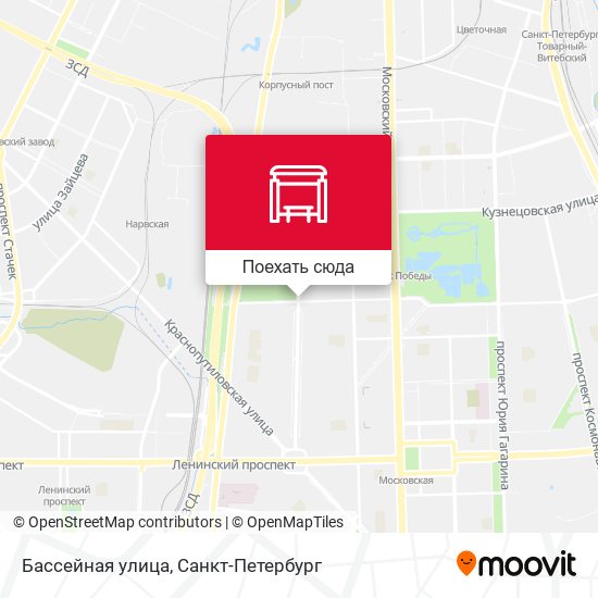 Карта Бассейная улица