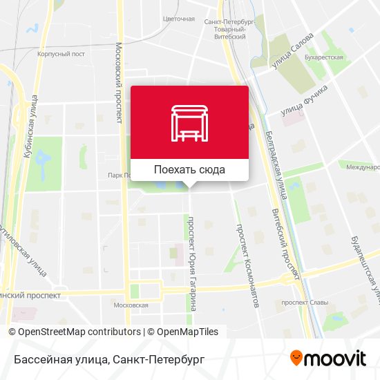 Карта Бассейная улица