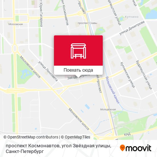 Карта проспект Космонавтов, угол Звёздная улицы
