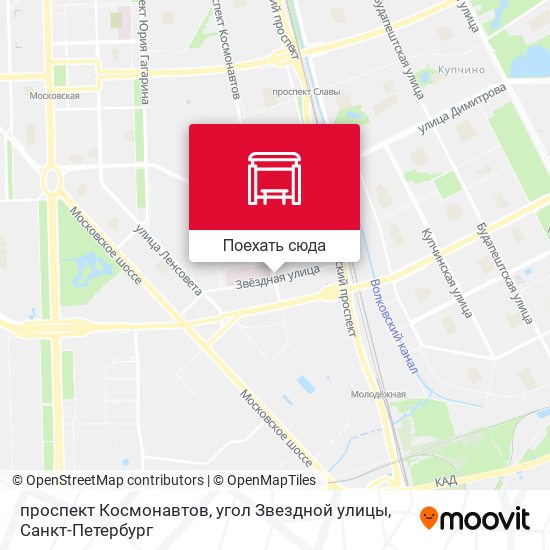 Карта проспект Космонавтов, угол Звездной улицы