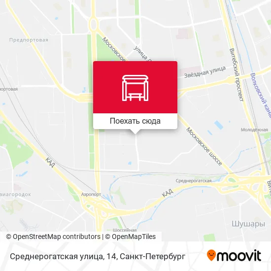 Карта Среднерогатская улица, 14