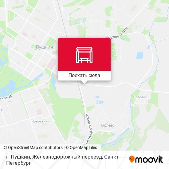 Карта г. Пушкин, Железнодорожный переезд