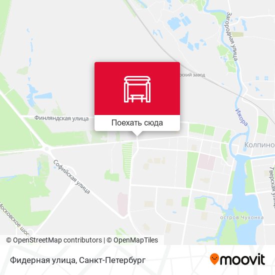 Карта Фидерная улица