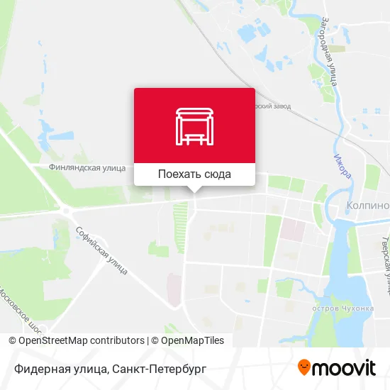 Карта Фидерная улица
