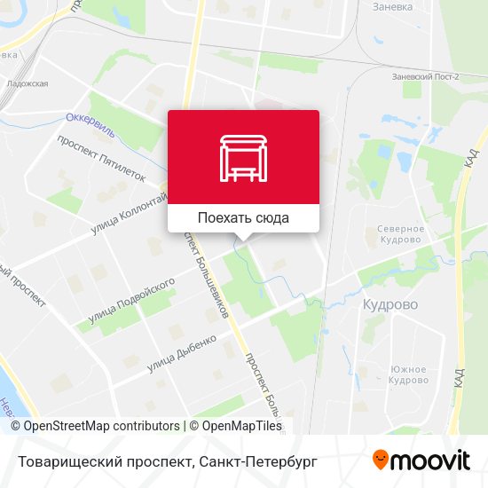 Карта Товарищеский проспект