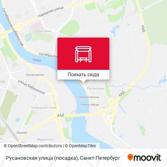 Карта Русановская улица (посадка)