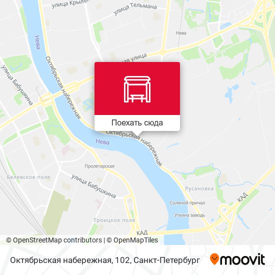 Карта Октябрьская набережная, 102