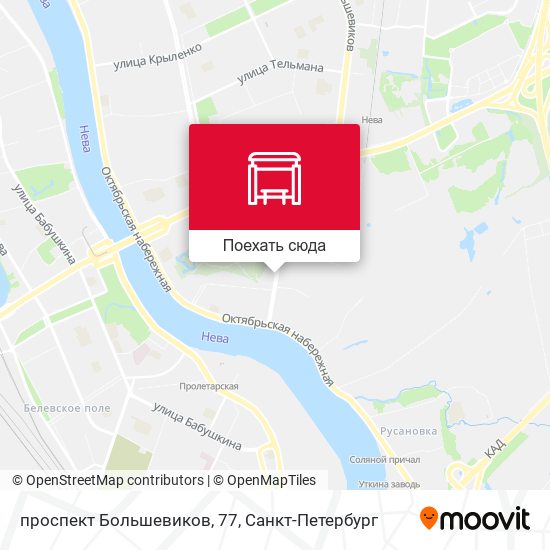 Карта проспект Большевиков, 77