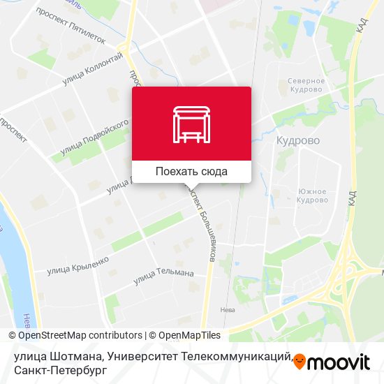 Карта улица Шотмана, Университет Телекоммуникаций