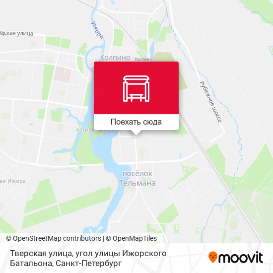 Карта Тверская улица, угол улицы Ижорского Батальона