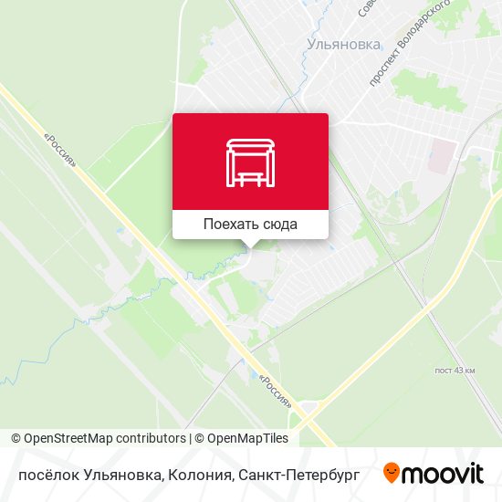 Карта посёлок Ульяновка, Колония
