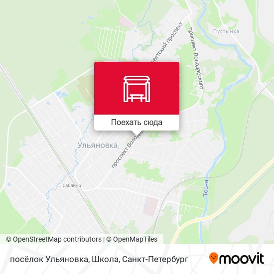 Карта посёлок Ульяновка, Школа