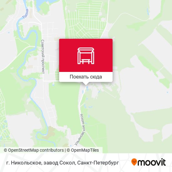 Карта г. Никольское, завод Сокол