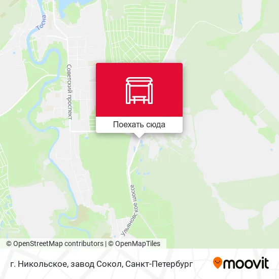 Карта г. Никольское, завод Сокол