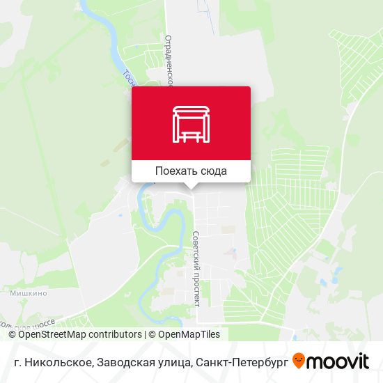 Карта г. Никольское, Заводская улица