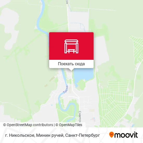 Карта г. Никольское, Минин ручей