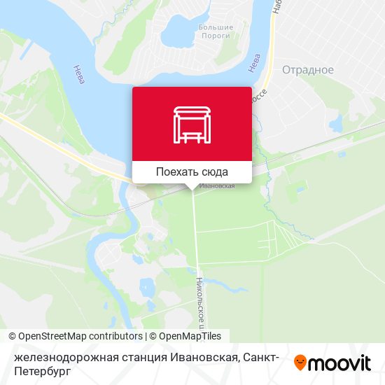 Карта железнодорожная станция Ивановская