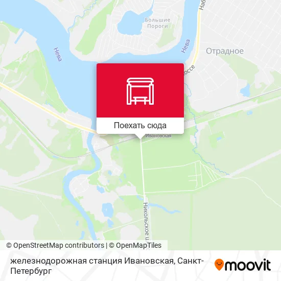 Карта железнодорожная станция Ивановская