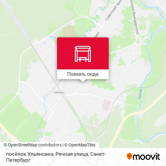Карта посёлок Ульяновка, Речная улица
