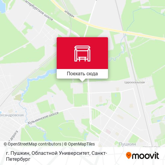 Карта г. Пушкин, Областной Университет
