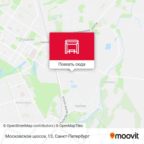 Карта Московское шоссе, 13