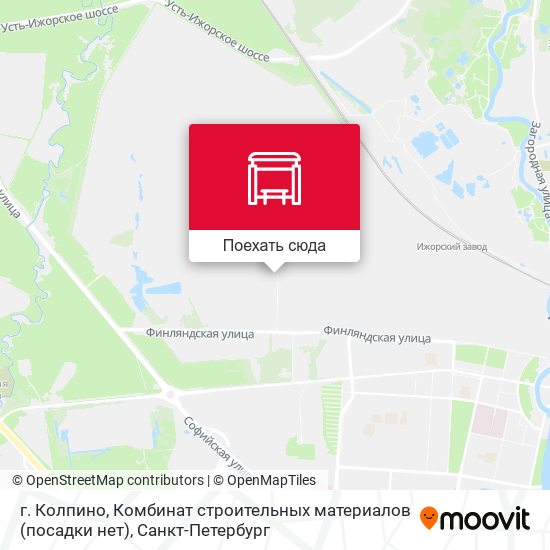 Карта г. Колпино, Комбинат строительных материалов (посадки нет)