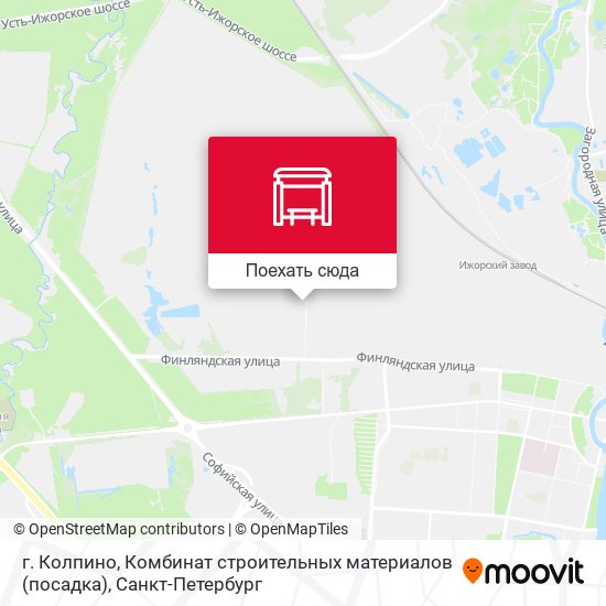 Карта г. Колпино, Комбинат строительных материалов (посадка)
