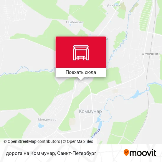 Карта дорога на Коммунар