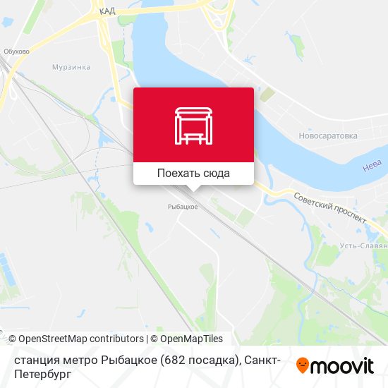 Карта станция метро Рыбацкое (682 посадка)