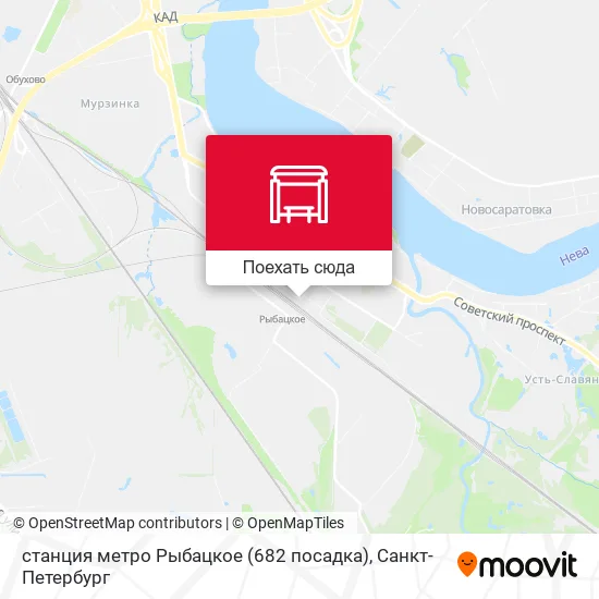 Карта станция метро Рыбацкое (682 посадка)