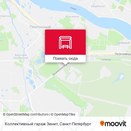 Карта Коллективный гараж Зенит