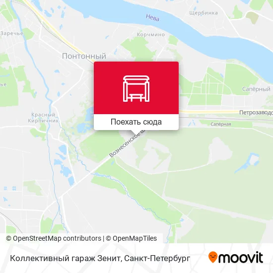 Карта Коллективный гараж Зенит