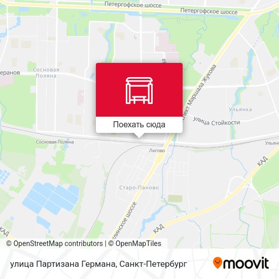 Карта улица Партизана Германа