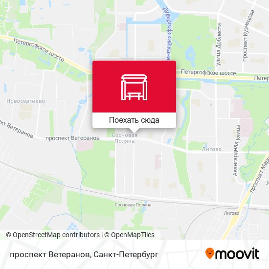 Карта проспект Ветеранов