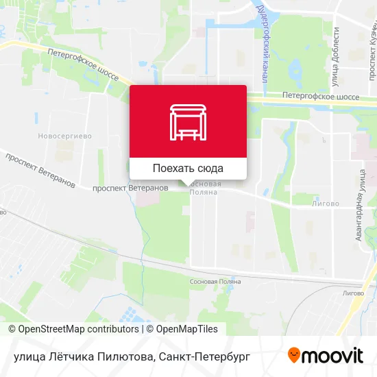 Карта улица Лётчика Пилютова