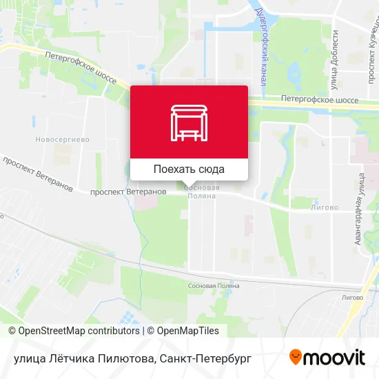 Карта улица Лётчика Пилютова