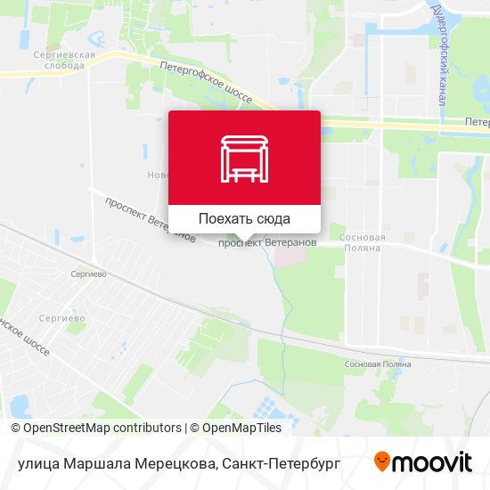 Карта улица Маршала Мерецкова